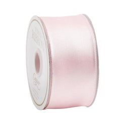 Solid Light Pink Wired Ribbon - 10 Yard Spool