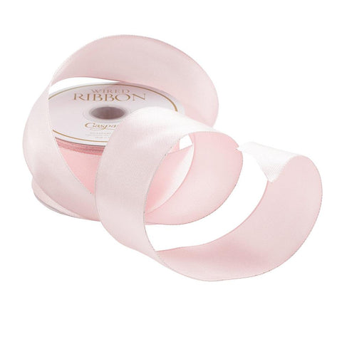 Solid Light Pink Wired Ribbon - 10 Yard Spool