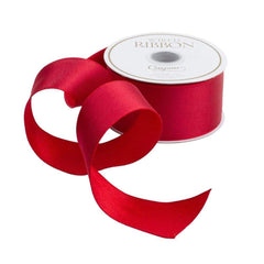 Red Reversible Wired Ribbon - 6 Yard Spool