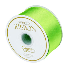 Solid Satin Wired Citron Ribbon - 1 Spool Of Ribbon