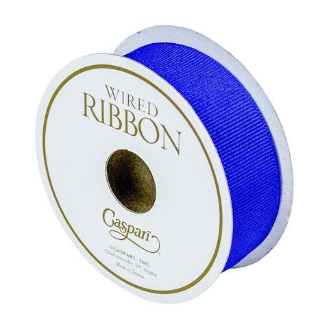 Grosgrain Ceramic Blue Wired Narrow Ribbon - 1 Spool Of Ribbon