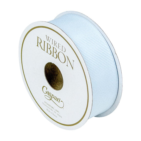 Grosgrain Light Blue Wired Narrow Ribbon - 1 Spool Of Ribbon