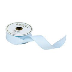 Grosgrain Light Blue Wired Narrow Ribbon - 1 Spool Of Ribbon