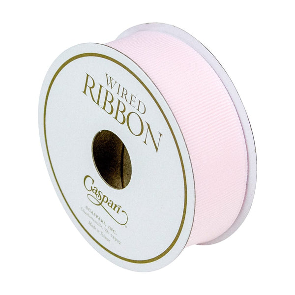 Grosgrain Powder Wired Pink Narrow Ribbon - 1 Spool Of Ribbon