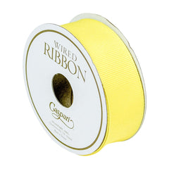 Grosgrain Jonquil Wired Narrow Ribbon - 1 Spool Of Ribbon