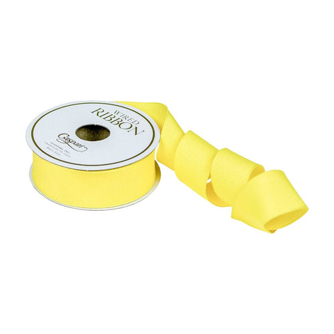 Grosgrain Jonquil Wired Narrow Ribbon - 1 Spool Of Ribbon