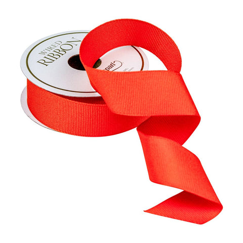 Grosgrain Mandarin Wired Narrow Ribbon - 1 Spool Of Ribbon